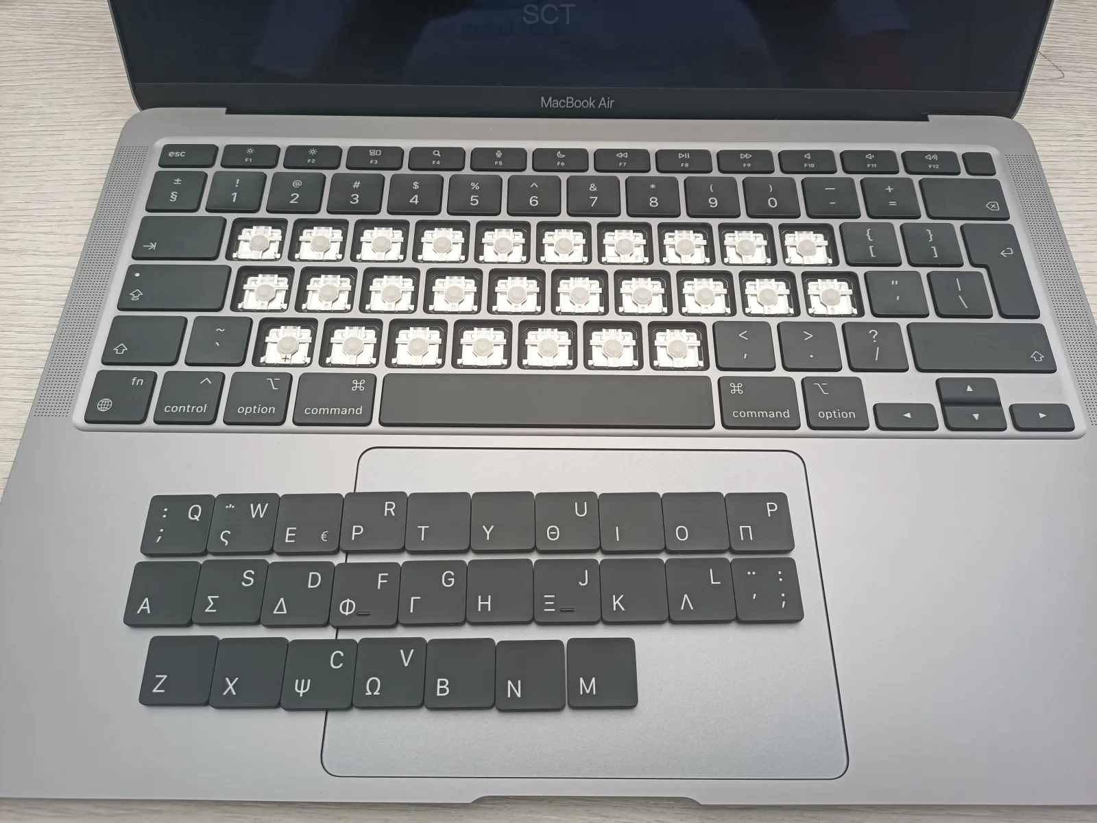 Laser keyboard engraving by Silent Cloud TECH — example 9